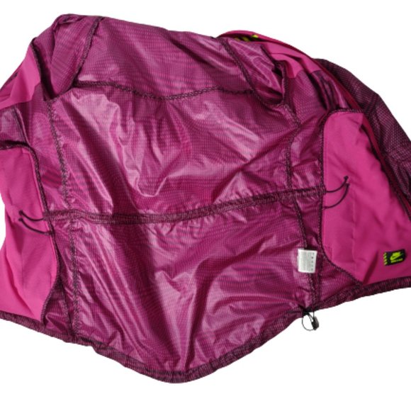 Nike Track & Field Pink Black Jacket Hooded XS Women - Picture 7 of 8